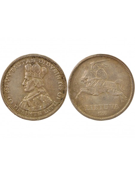 Lituanie 10 litu Argent 1936 Kaunas