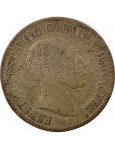 Hanovre Ernest August Ier 1 thaler Argent 1841 J Hambourg 2