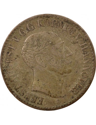 Hanovre Ernest August Ier 1 thaler Argent 1841 J Hambourg