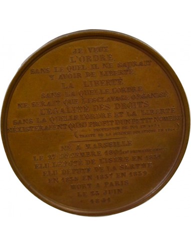 Etienne Garnier-Pages Député Jeton Cuivre 1841