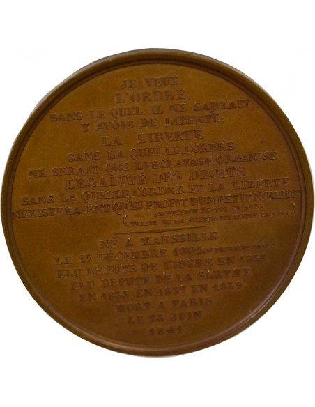 Etienne Garnier-Pages Député Jeton Cuivre 1841