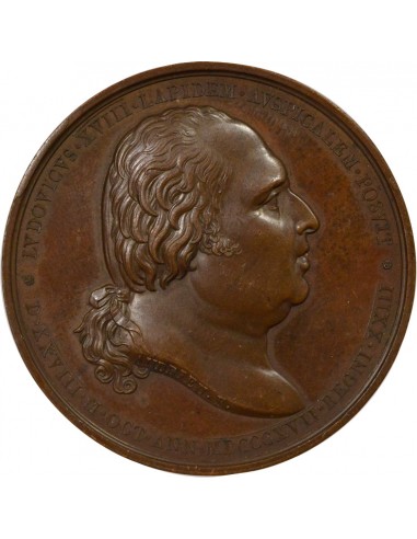 Louis XVIII Statue Equestre de Henri IV Jeton Cuivre 1817