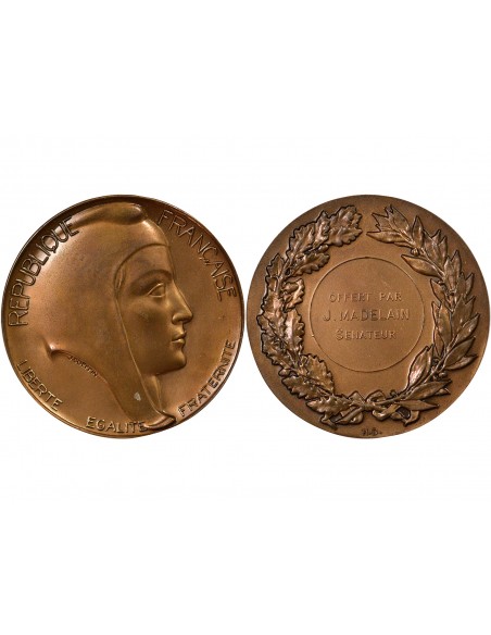 Jean Madelain Sénateur Jeton Bronze 1980-1998