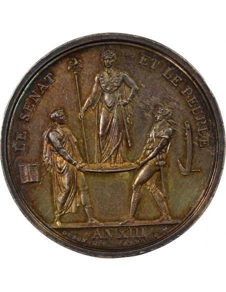 Roi d'Italie Sacre de l'Empereur Jeton Argent 1804-1805