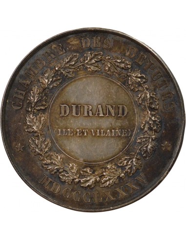 Eugène Durand Député Jeton Argent 1885