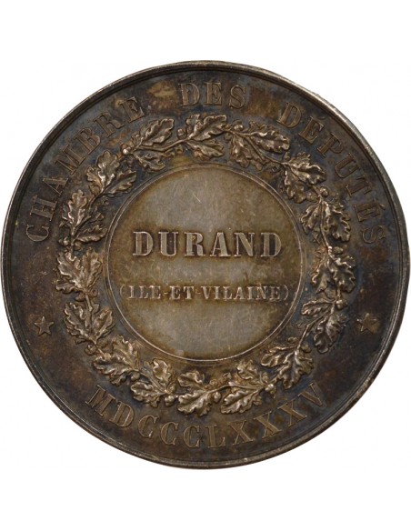 Eugène Durand Député Jeton Argent 1885