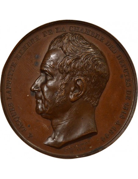 Jacques Laffite Député Jeton Cuivre 1844