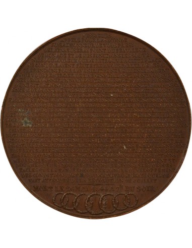 Jacques Laffite Député Jeton Cuivre 1844