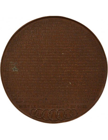 Jacques Laffite Député Jeton Cuivre 1844