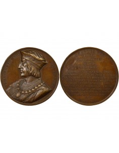 Charles VIII Roi de France Jeton Cuivre 1836