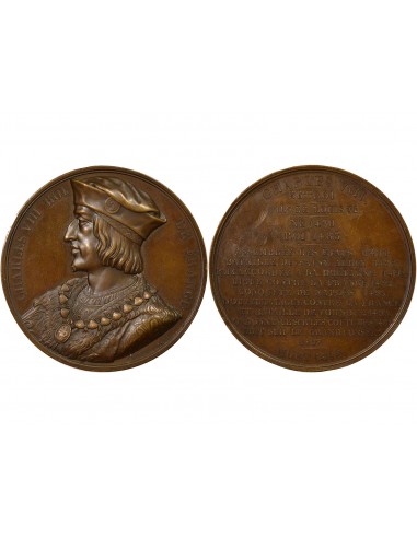 Charles VIII Roi de France Jeton Cuivre 1836