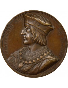 Charles VIII Roi de France Jeton Cuivre 1836 2