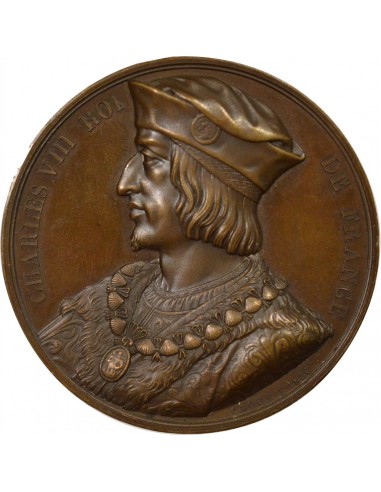 Charles VIII Roi de France Jeton Cuivre 1836