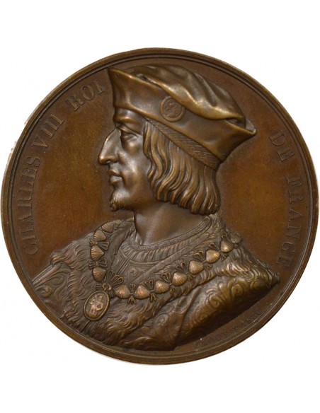 Charles VIII Roi de France Jeton Cuivre 1836