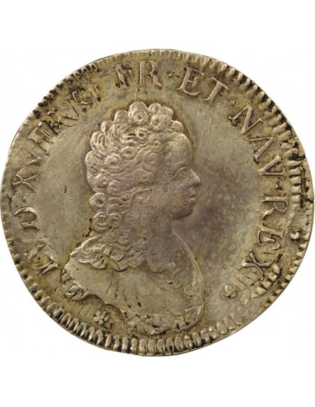 Louis XV Vertugadin  ecu Argent 1716 K Bordeaux