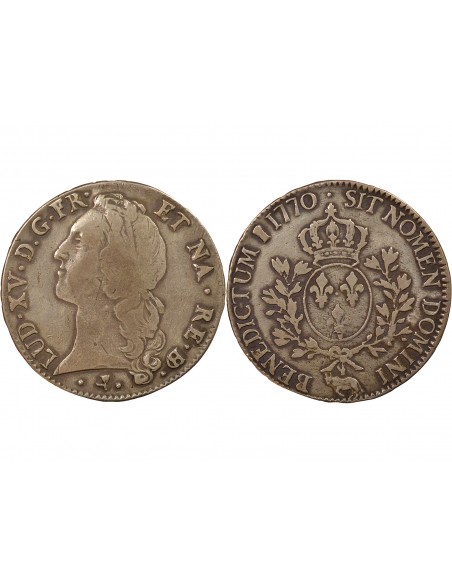 Louis XV Au Bandeau ecu Argent 1770 Pau (Vache)