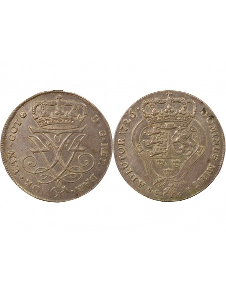 Norvège Frédéric IV du Danemark et de Norvège 1 krone Argent 1726 Kongsberg