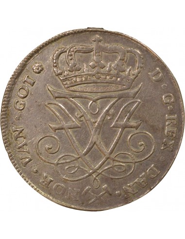Norvège Frédéric IV du Danemark et de Norvège 1 krone Argent 1726 Kongsberg