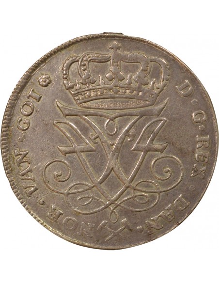 Norvège Frédéric IV du Danemark et de Norvège 1 krone Argent 1726 Kongsberg