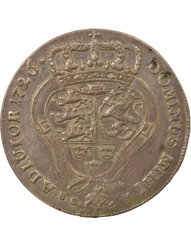 Norvège Frédéric IV du Danemark et de Norvège 1 krone Argent 1726 Kongsberg