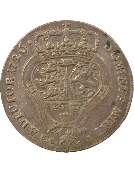 Norvège Frédéric IV du Danemark et de Norvège 1 krone Argent 1726 Kongsberg