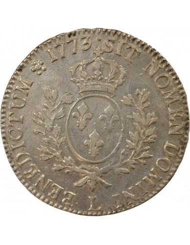 Louis XV à la Vieille Tête ecu Argent 1773 L Bayonne