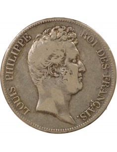 Louis-Philippe Ier Tiolier 5 francs Argent 1830 W Lille 2