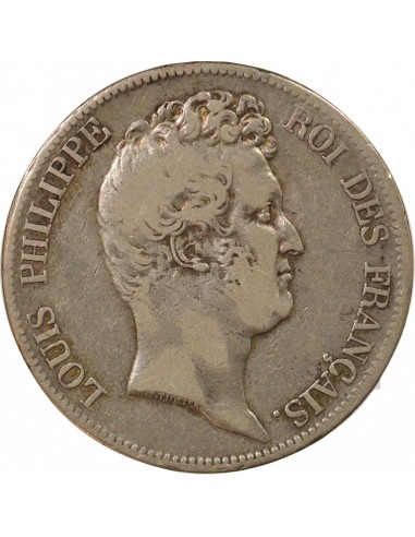 Louis-Philippe Ier Tiolier 5 francs Argent 1830 W Lille