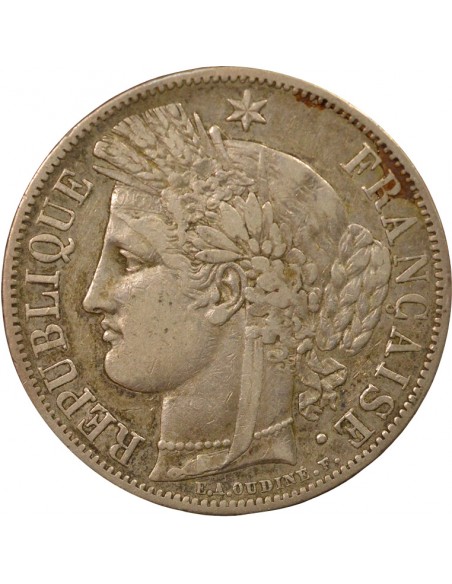 Céres - Demeter IIe République 5 francs Argent 1849 A - Paris