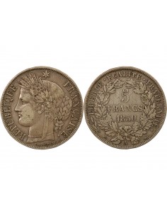 Céres - Demeter IIe République 5 francs Argent 1850 A - Paris