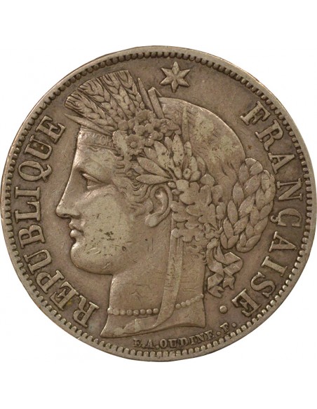 Céres - Demeter IIe République 5 francs Argent 1850 A - Paris