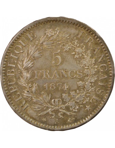 IIIe République 5 francs Argent 1874 A - Paris