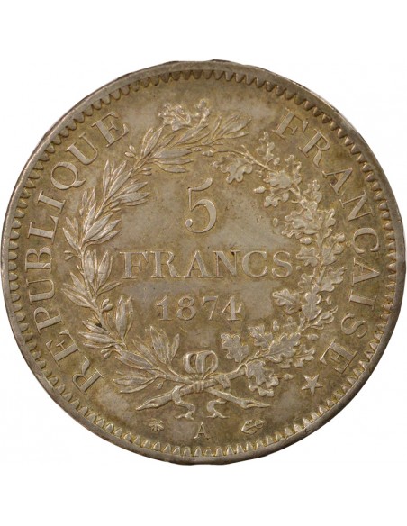 IIIe République 5 francs Argent 1874 A - Paris