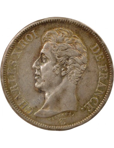 Charles X 1er Type 5 francs Argent 1826 W Lille