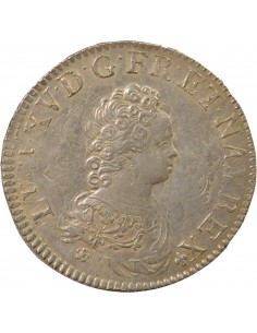 Louis XV Vertugadin  ecu Argent 1716 A - Paris 2
