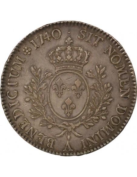 Louis XV Au Bandeau ecu Argent 1740 A - Paris