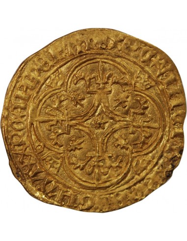 France Charles VI - Ecu d'Or à la Couronne - 1411 / 1420 Saint Lô