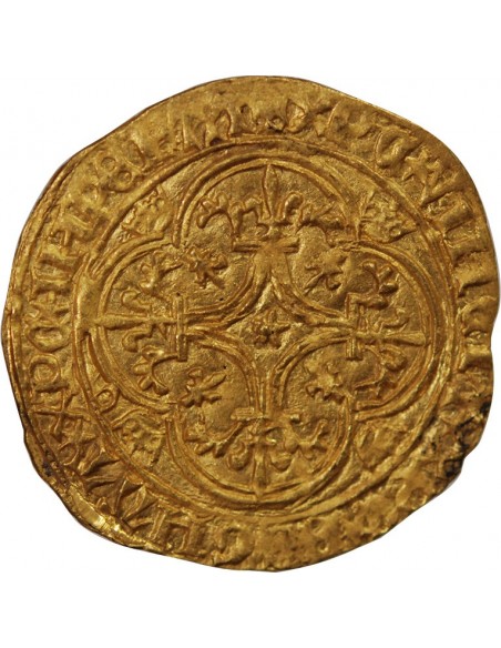 France Charles VI - Ecu d'Or à la Couronne - 1411 / 1420 Saint Lô