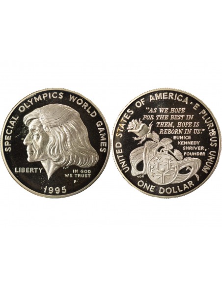 USA J.O. Spéciaux 1 dollar Argent 1995 Philadelphie
