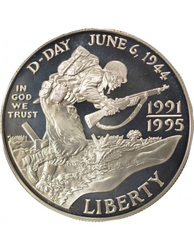 USA D-Day 1 dollar Argent 1993 W West Point