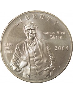 USA Thomas Alva Edison Thomas Alva Edison 1 dollar Argent 2004 Philadelphie 2