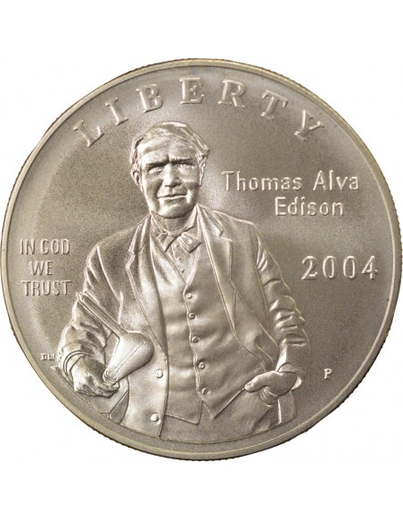 USA Thomas Alva Edison Thomas Alva Edison 1 dollar Argent 2004 Philadelphie