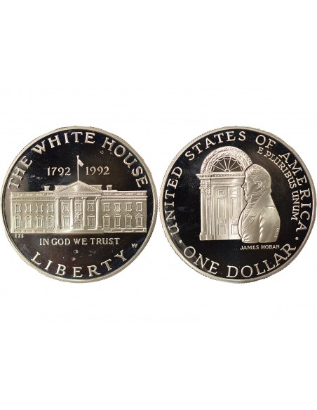 USA White House 1 dollar Argent 1992 W West Point