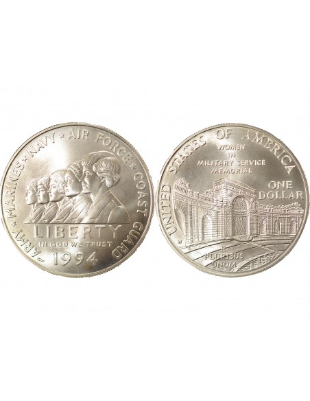 USA Service Militaire Féminin 1 dollar Argent 1994 W West Point