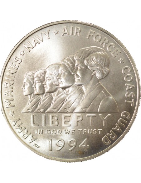 USA Service Militaire Féminin 1 dollar Argent 1994 W West Point