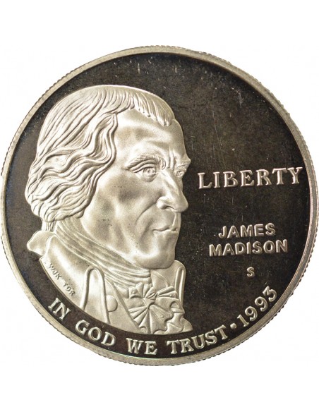 USA James Madison Bill of Rights 1 dollar Argent 1993 S San Francisco