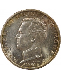 Monaco Rainier III de Monaco 5 francs Argent 1960 A Paris 2