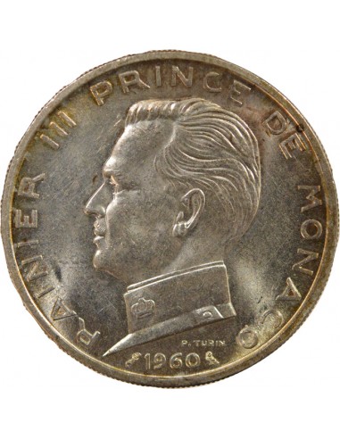 Monaco Rainier III de Monaco 5 francs Argent 1960 A Paris
