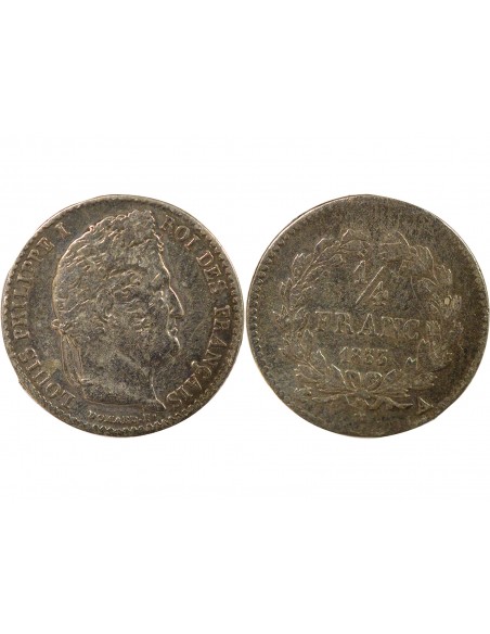 Louis-Philippe Ier 1/4 franc Argent 1833 A - Paris