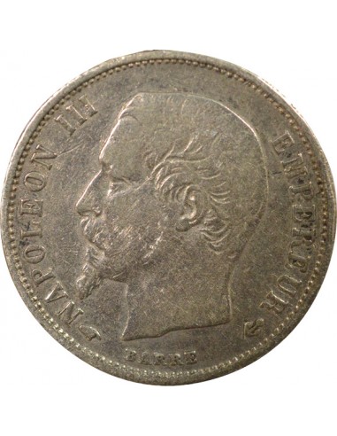 Napoléon III Tête nue 50 centimes Argent 1859 A - Paris